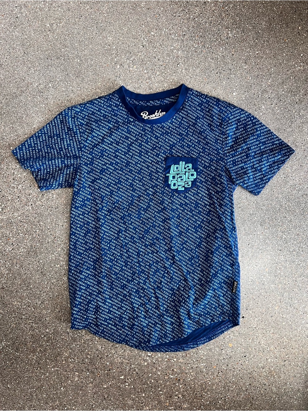 Brooklyn Cloth Blue and Teal Lollapalooza Polo